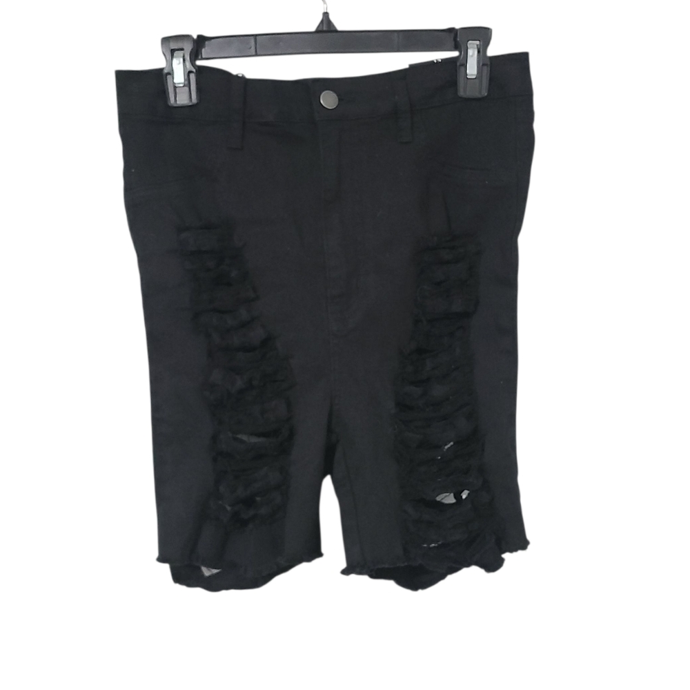 Yes Now Distressed Bermuda Shorts Fashion Nova NWT - Picture 5 of 7